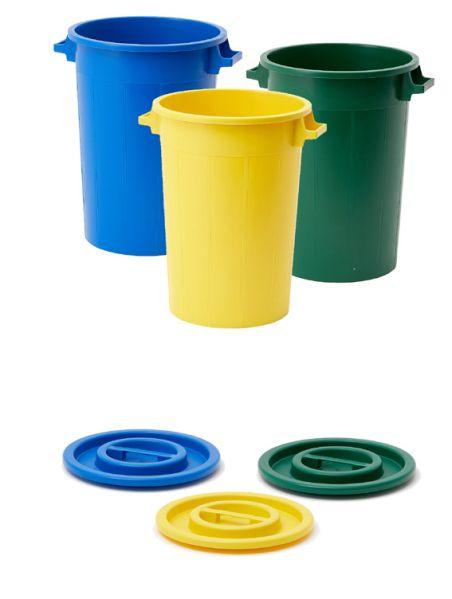 Coloured bins