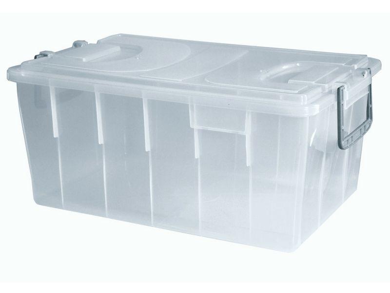 Transparent crates with lid