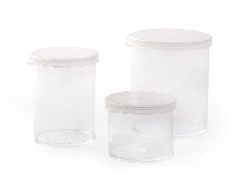 Transparent jars from cc 30 to cc 500