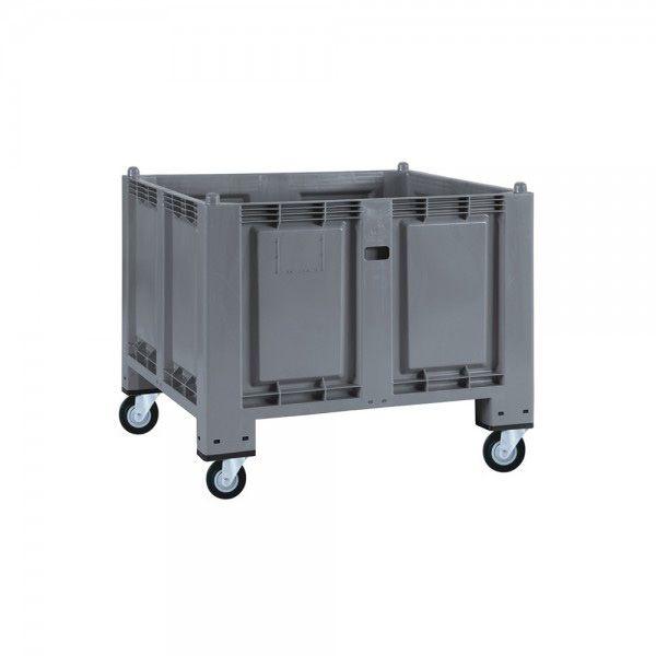 Stackable containers mm 1200x1000 rubber wheels diam. 125 mm - HIGH LOAD CAPACITY