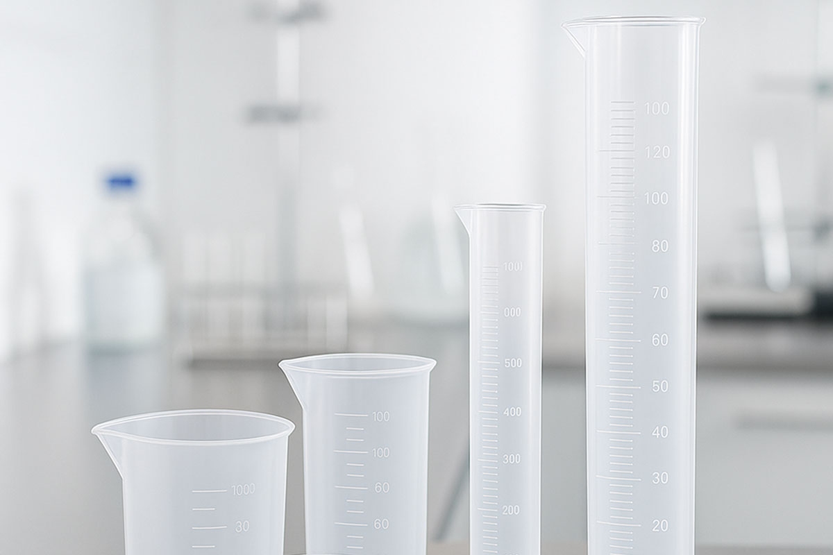 Cilindri e becher in plastica per uso industriale: quando scegliere soluzioni resistenti e precise